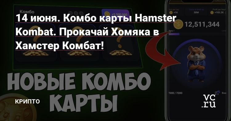 Комбо карта Hamster Kombat 13 июня